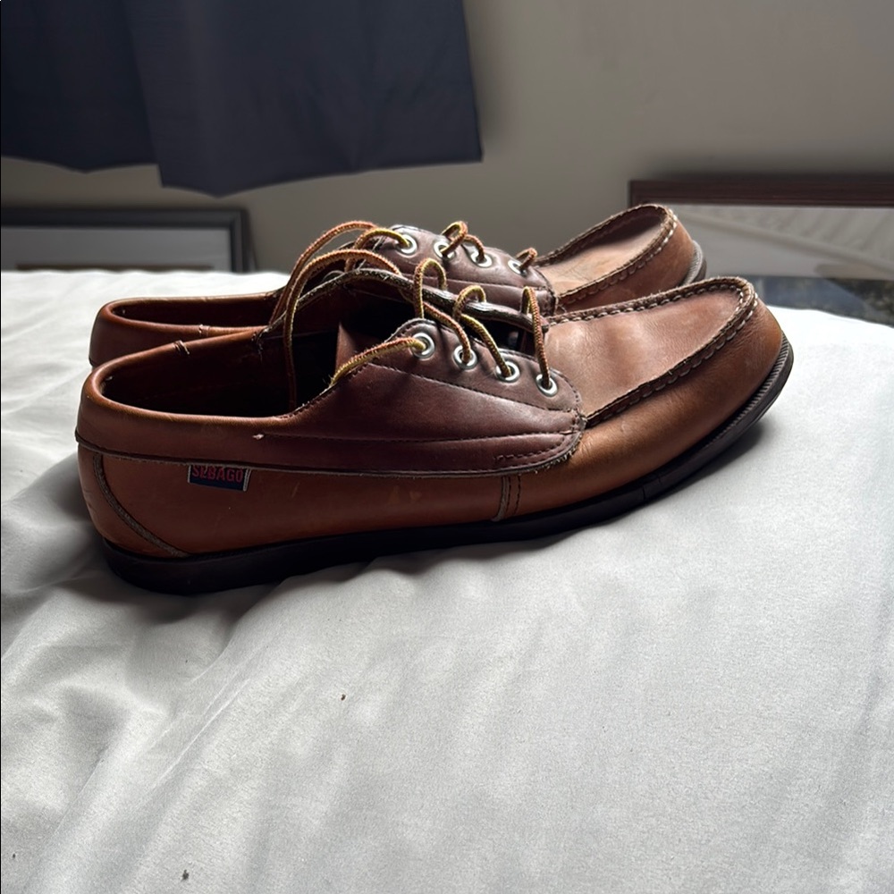 Sebago Brown campside Leather Boat Shoes Classic Craftsmanship